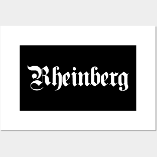 Rheinberg written with gothic font Posters and Art